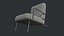 Sillón moderno con estructura metálica - A022