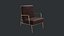 Sillón moderno con estructura metálica - A022