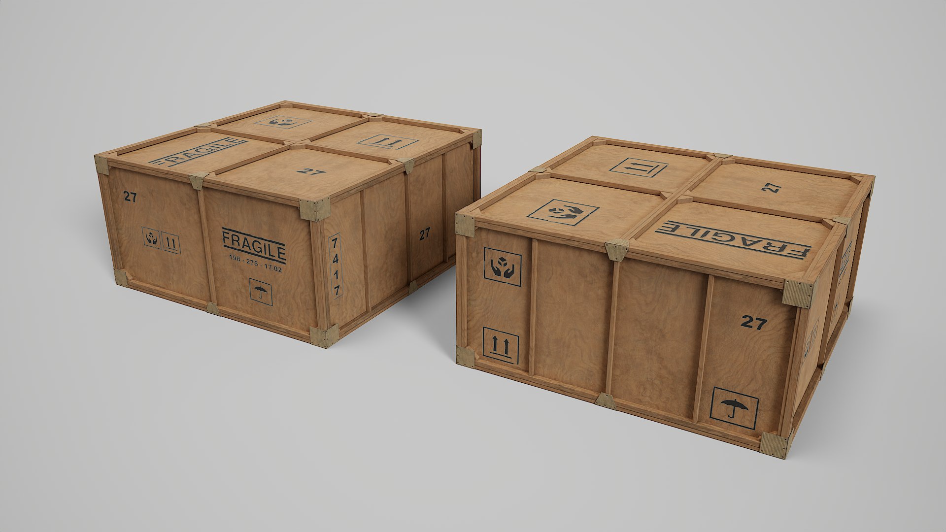 Wooden Box Game Ready Model - TurboSquid 2235345