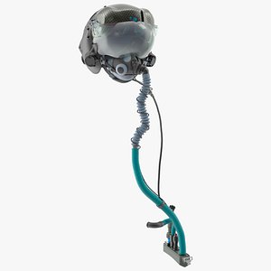 3D F-35 Pilot Helmet and Oxygen Mask