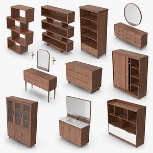 3D 10 Furniture Models Collection