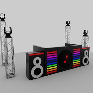 DJ Booth 3D model