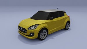 Suzuki Swift low poly 3D model