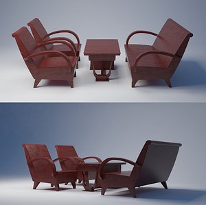 3D wood sofa vietnamese model