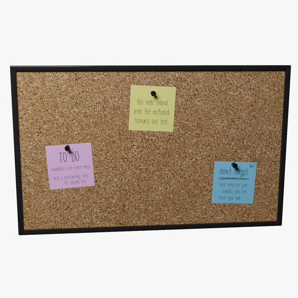 свободно 3D модель Note board - TurboSquid 2001727