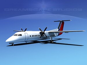 dhc-8 q300 3d lwo