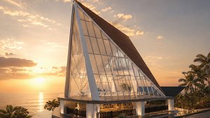 3D model Tropical Ocean View Wedding Chapel