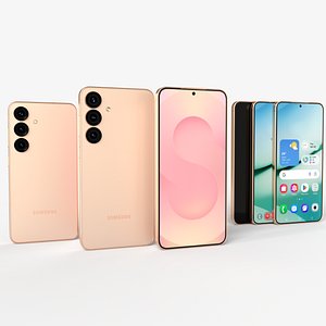Pinkgold Samsung Galaxy S25 and S25 Plus 3D model
