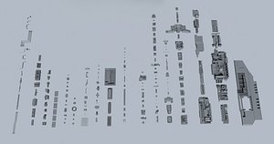 LOW POLY sci fi  greeble kitbash