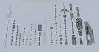 LOW POLY sci fi  greeble kitbash