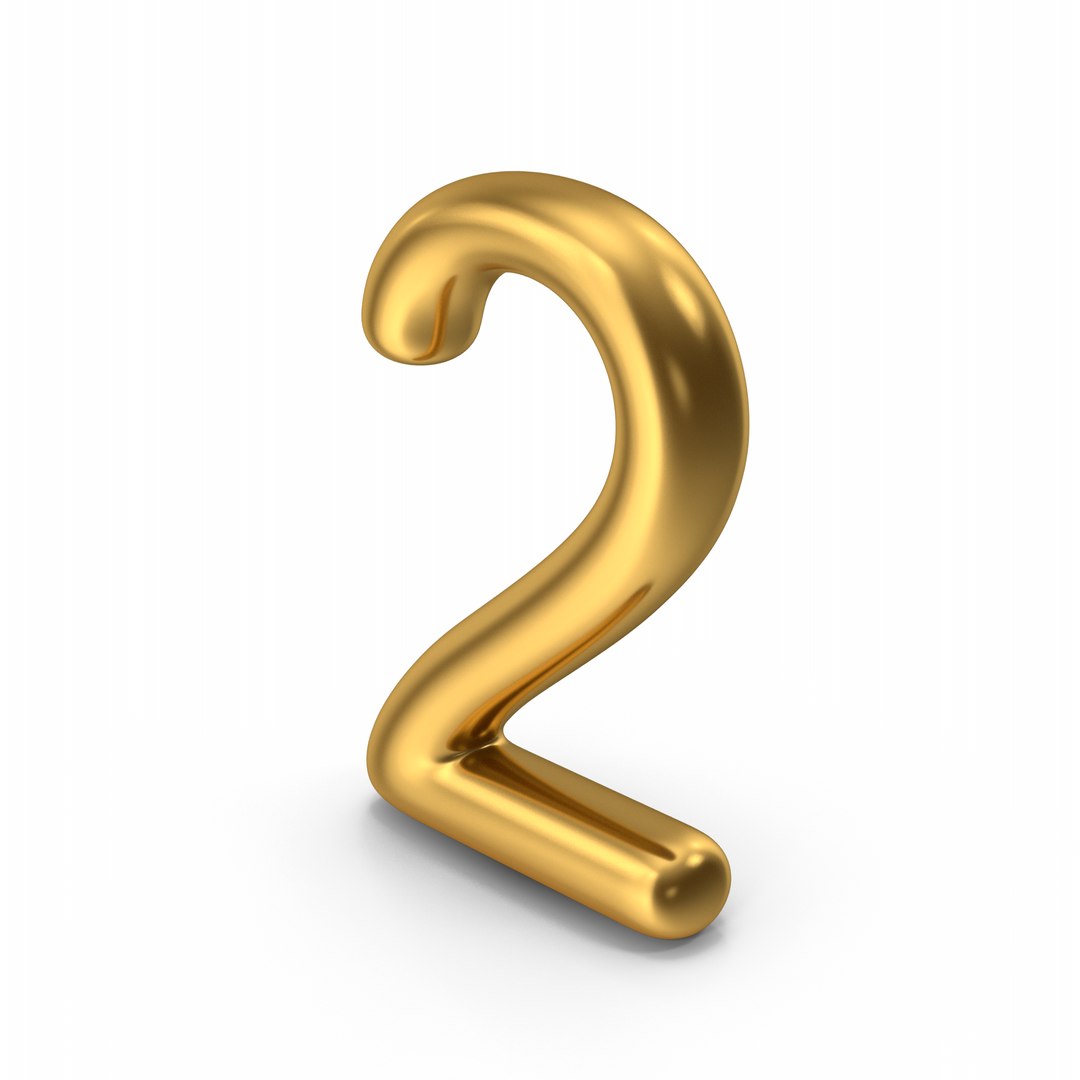 Gold Numbers 3D Model - TurboSquid 1866672