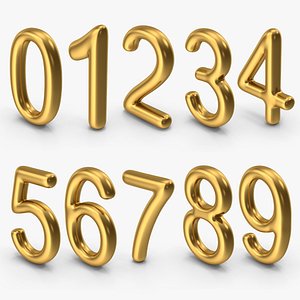 Gold Numbers 3D model