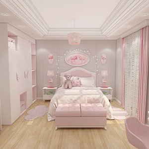girls bedroom model
