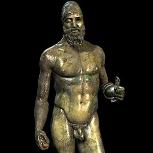 bronze statue riace 3d model