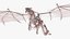 3D model Petrified Skeleton Dragon in Transparent Shell