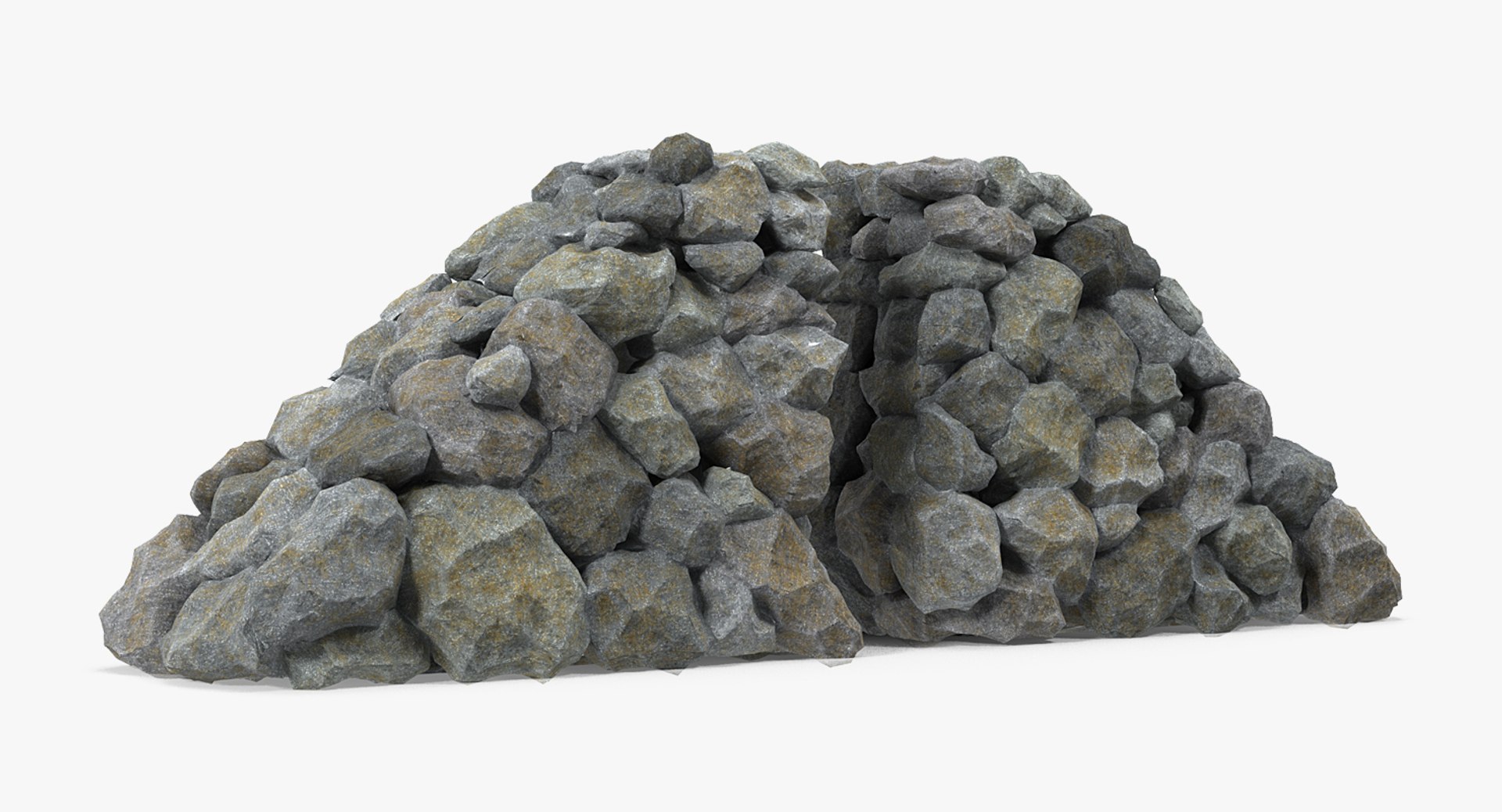 Vintage Masonry Stone Wall 3D Model 3D model preview