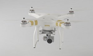 DJI Phantom 3 Professional Quadcopter Rigged