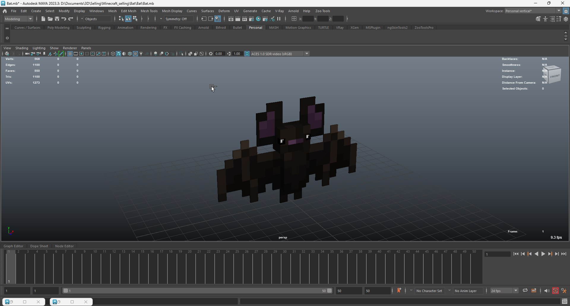 Minecraft Bat Model - TurboSquid 2476380