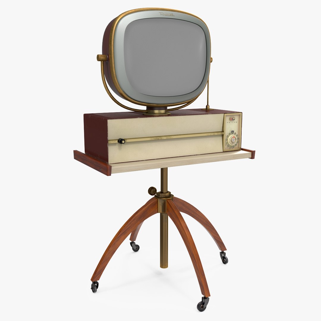 Retro 1959 Philco Predicta Princess Swivel TV 3D model preview