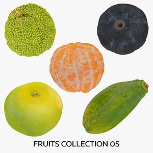 3D Fruits Collection 05 - 5 models RAW Scans