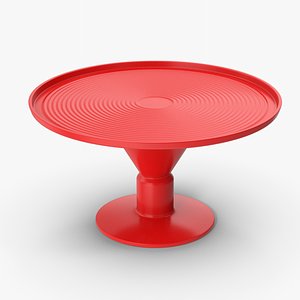Red Cake Stand 3D model