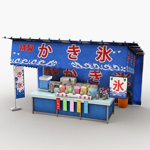 3D japanese street stall 0003