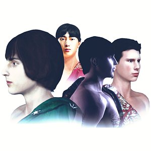 3D 4 Traditional Warriors Pack model