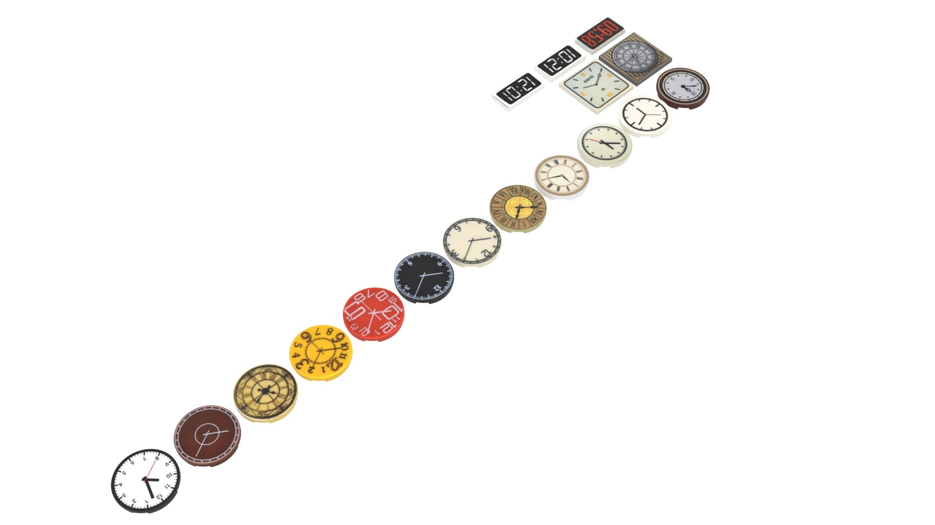Clock Lego Tiles Set 3D - TurboSquid 1886706