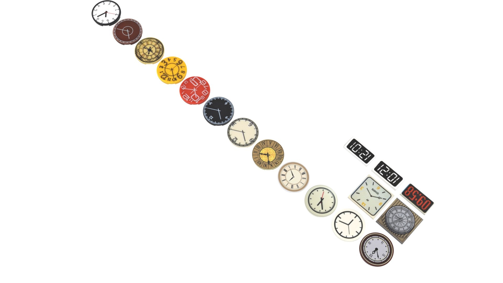 Clock Lego Tiles Set 3D - TurboSquid 1886706