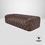 Divani Casa Braunes Ledersofa Dexter Low-Poly 3D-Modell