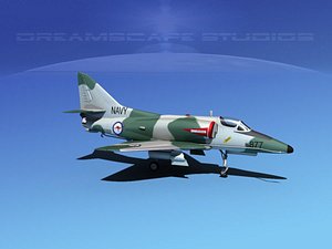 skyhawk douglas a-4 a-4d 3d 3ds