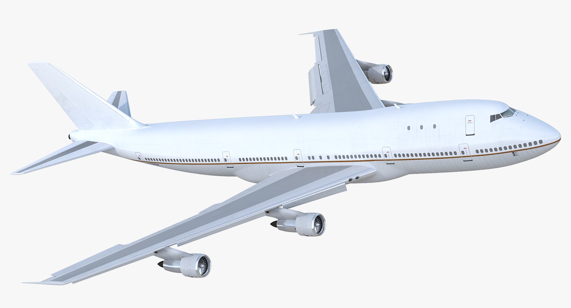 Boeing 747-100B Generic Rigged 3D model preview