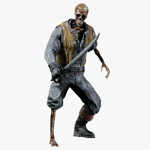 PIRATE SKELETON 6 A 3D model