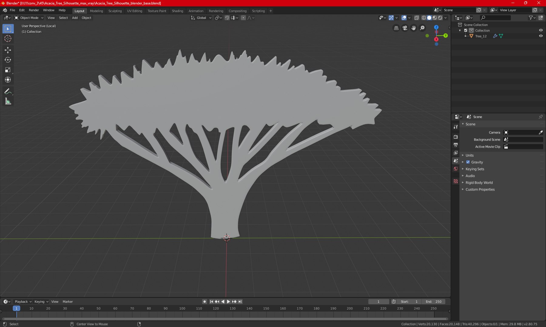 Acacia Tree Silhouette 3D model https://p.turbosquid.com/ts-thumb/n9/cRKHrW/JV/acaciatreesilhouettevray3dmodel014/jpg/1715047230/1920x1080/fit_q87/6cb3574769ce9c3c9dfa4b925750c4133e99ed64/acaciatreesilhouettevray3dmodel014.jpg