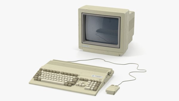 Retro Computer Amiga 500 with Monitor Old model - TurboSquid