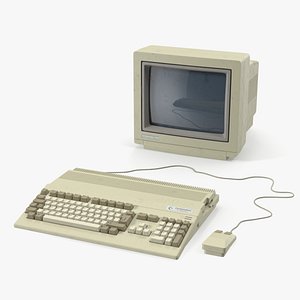 Retro Computer Amiga 500 with Monitor Old