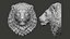 Lion Head Sculpture Proud Animal 3D