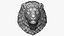 Lion Head Sculpture Proud Animal 3D