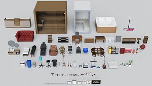 3D Salon Spa Pack Collection model