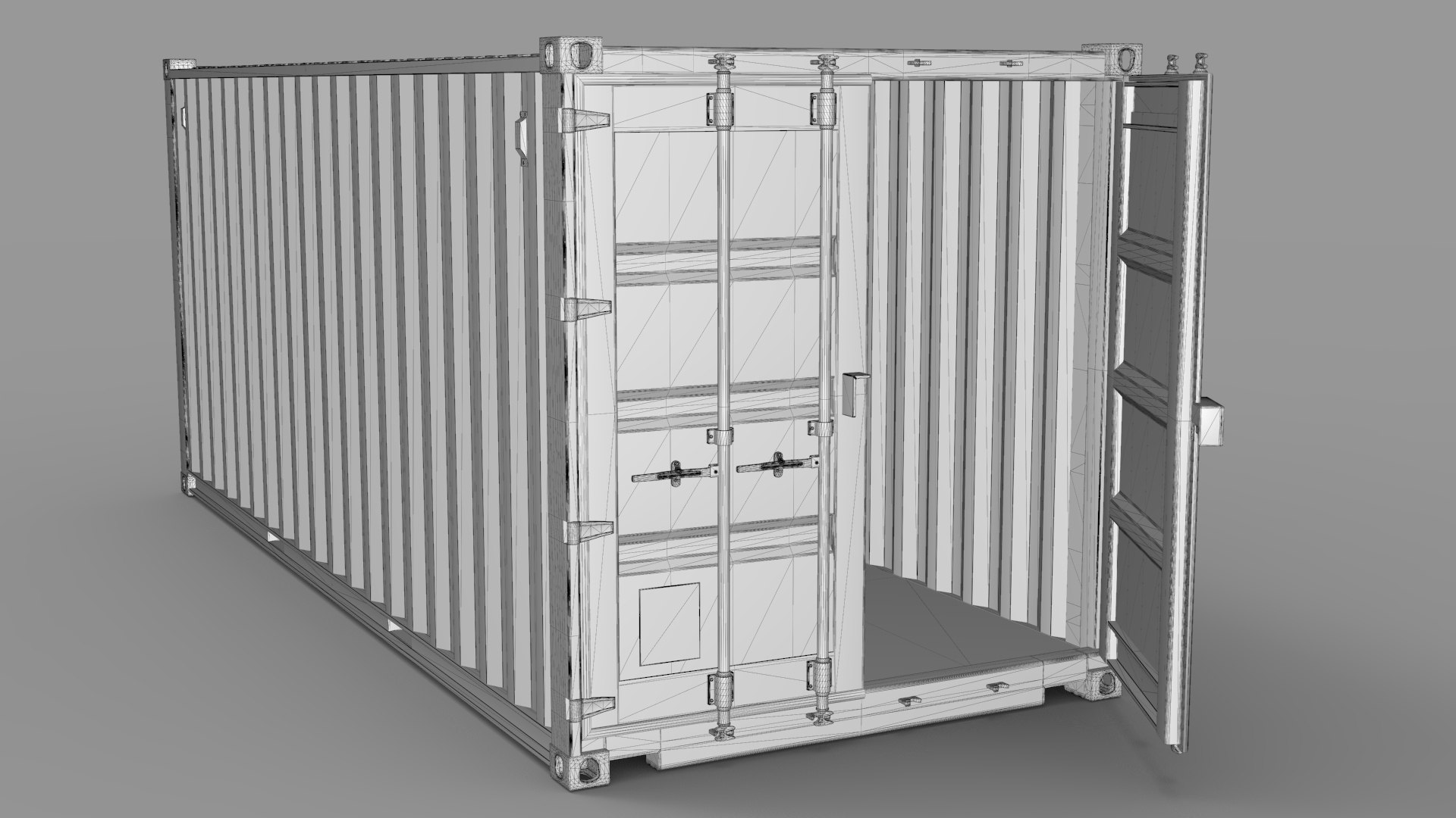 3D 20ft Shipping Container - TurboSquid 1383545