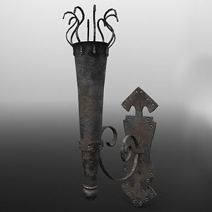 3D Medieval torch
