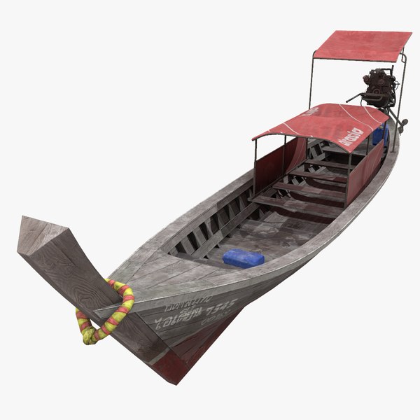 Long Tail Boat 3D model