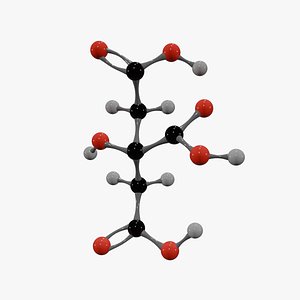 3D Citric Acid Molecule
