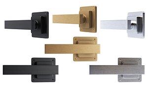 3D Ander Metallic Door Handles by Shiva Due model