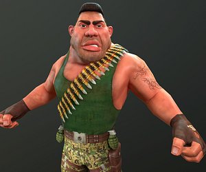 stylized soldier cartoon