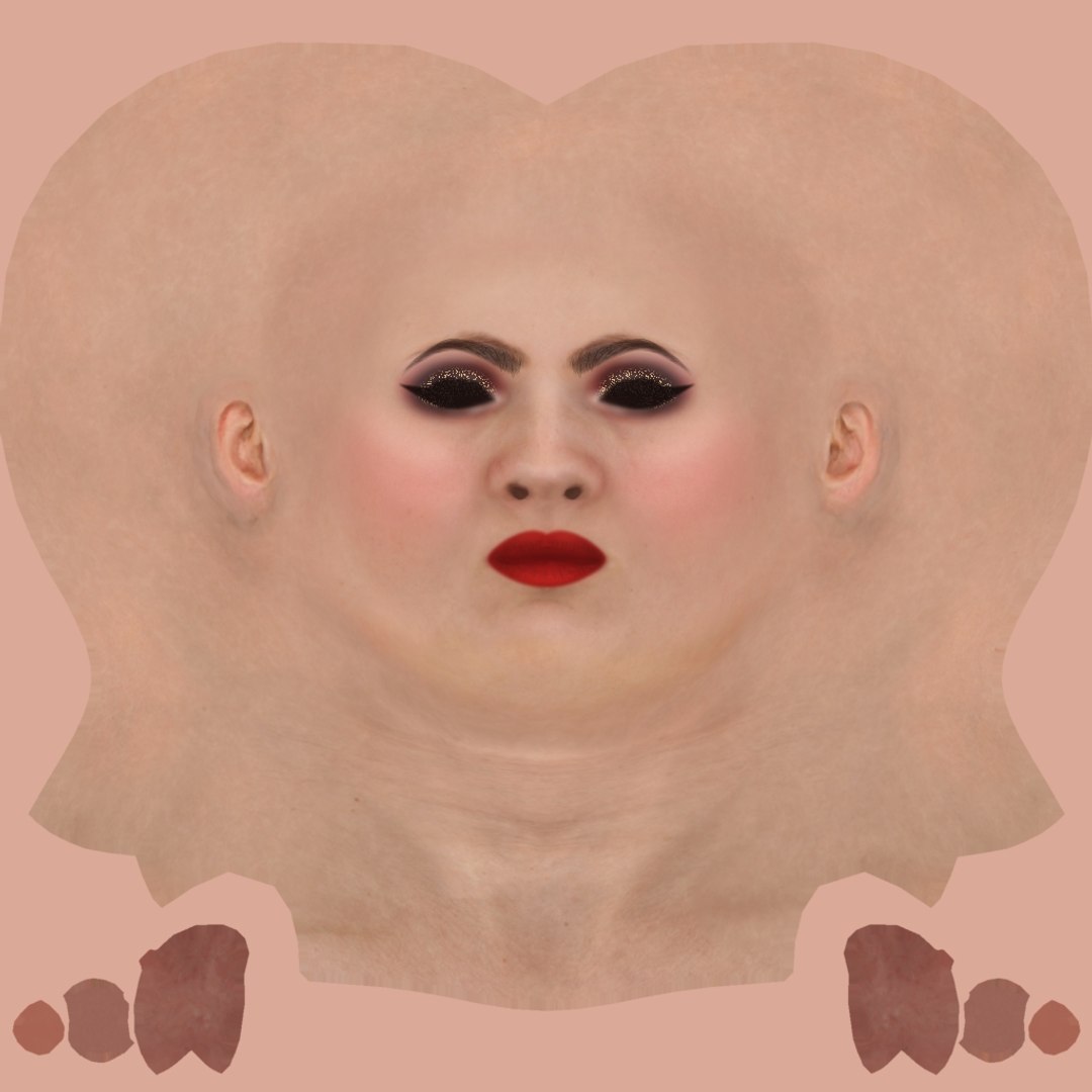 Realistic Girl With Makeup 3D Model - TurboSquid 2421531