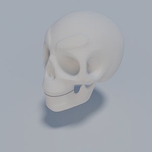 3D model stylized skull