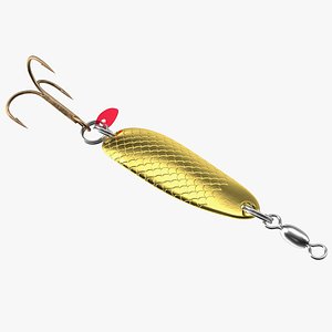 3D Gold Trolling Spoon Lure