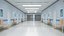 Hospital Hallway Corridor Corner 3D model