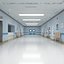 Hospital Hallway Corridor Corner 3D model